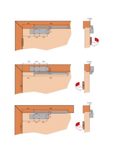 Heracles Ferme-Porte Hr400 Bras À Glissière