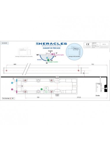 Heracles Ferme-Porte First 41 Bras À Glissière