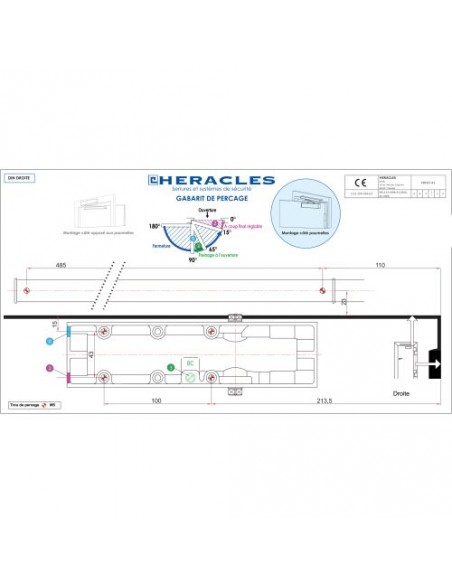 Heracles Ferme-Porte First 41 Bras À Glissière