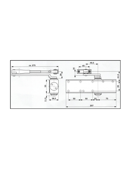 Dorma Ferme-Porte Ts Profil (207x38.5x55 Mm)