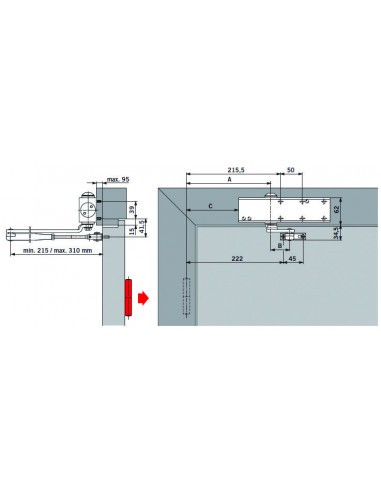 Dorma Ferme-Porte Ts Profil (207x38.5x55 Mm)