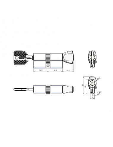 Vachette Cylindre A Bouton Européen Radialis