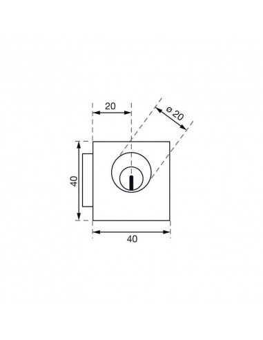 Vachette Serrure Carrée 4 Goupilles 5064