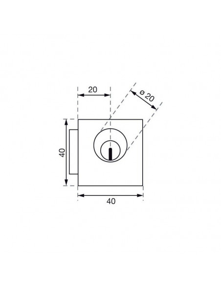Vachette Serrure Carrée 4 Goupilles 5064
