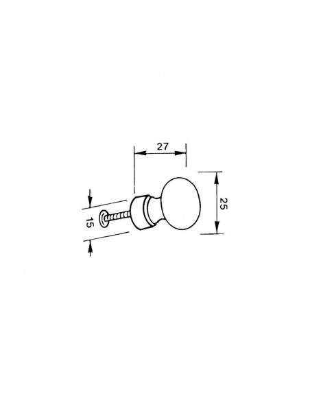 Merigous Bouton De Tiroir Porcelaine Blanc (Lot de 5)