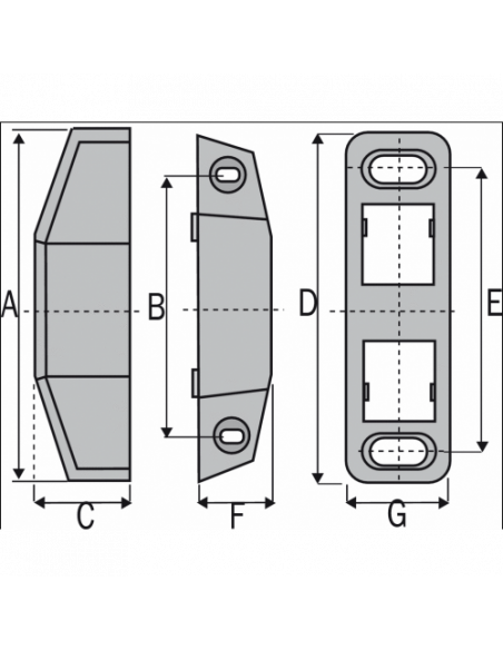 Arelec Loqueteau Magnétique Ls (Lot de 10)