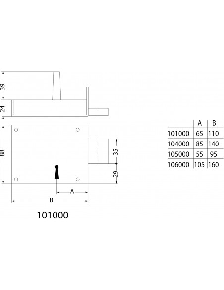Jpm Monopoint En Applique À Pêne Dormant