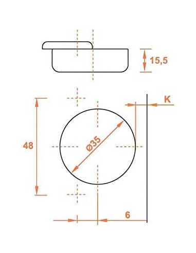Salice Charnière Série 200 Bras De 9 (Lot de 10)