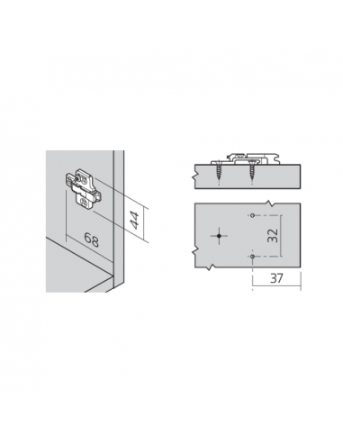 Blum Embase Clip Top (Lot de 10)