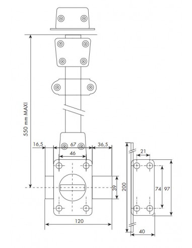 Iseo Verrou 2 Points Cavith - Zenith Haut & Côté