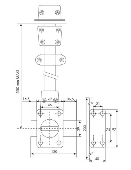 Iseo Verrou 2 Points Cavith - Zenith Haut & Côté