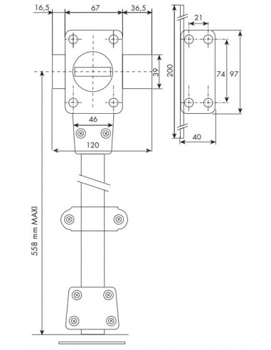 Iseo Verrou 2 Points Cavith - Zenith Bas Et Côté