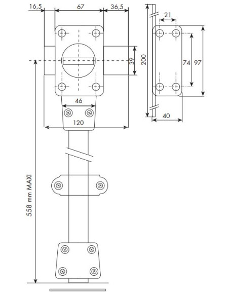 Iseo Verrou 2 Points Cavith - Zenith Bas Et Côté
