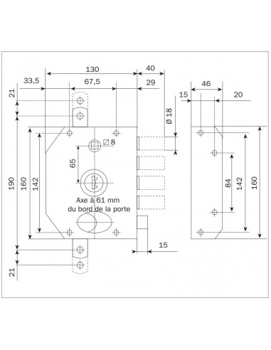 Iseo Serrure 3 Points En Applique Perfecta