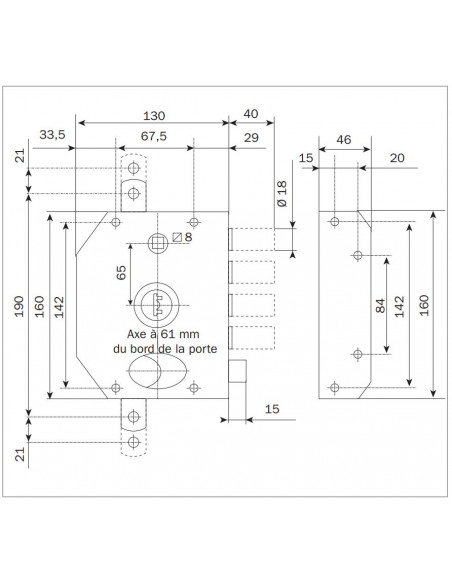 Iseo Serrure 3 Points En Applique Perfecta