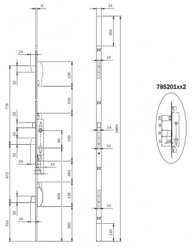 Iseo Serrure 3 Points Electa