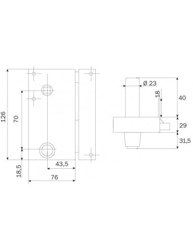 Iseo Monopoint En Applique Iseo Zenith Vertical