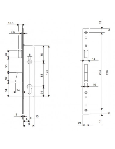 Iseo Monopoint À Larder Profil Étroit Pêne...