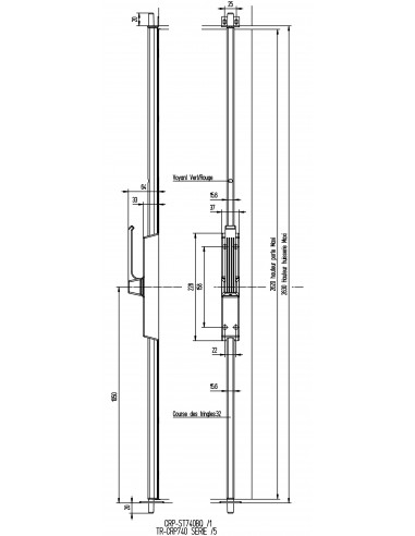 Crémone Pompier Vachette 740/741/742