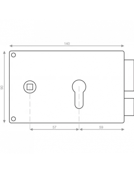Heracles Monopoint En Applique Horizontal À Cylindre Européen