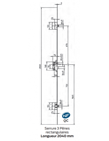 Serrure Bricard  3 Points À Larder A2p* 8161