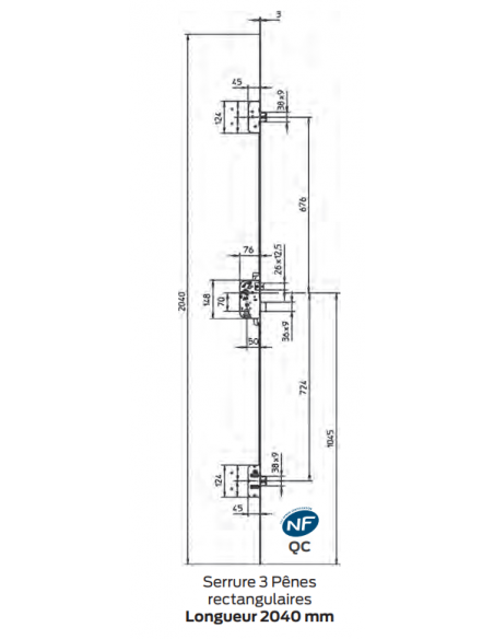 Serrure Bricard  3 Points À Larder A2p* 8161