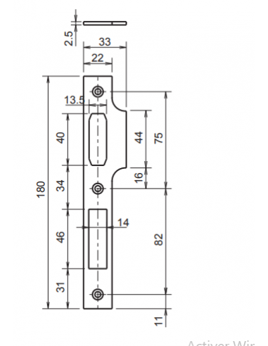 Gâche Pour Serrures Monopoint Metalux