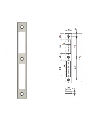 Gâche Pour Serrures Multipoints Huisserie...