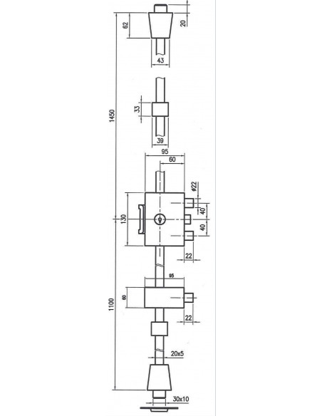 Heracles Serrure 3 Points En Applique Pericles