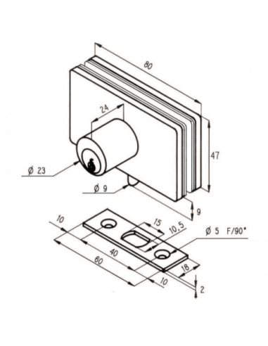 Stremler Assa Abloy Serrure De Vitrine 1450-1456