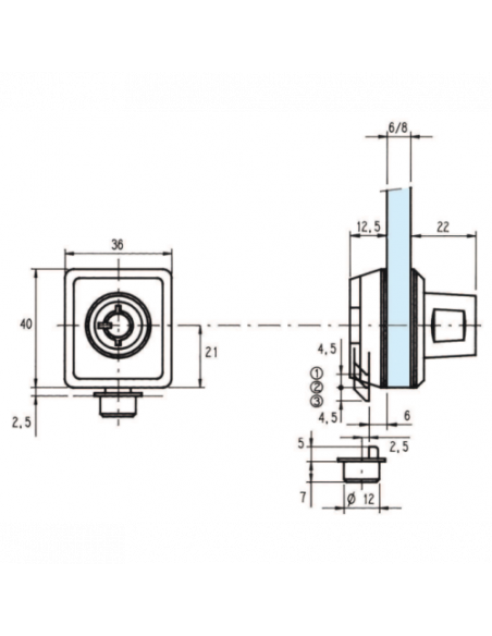 Stremler Assa Abloy Serrure De Vitrine 1450-1456