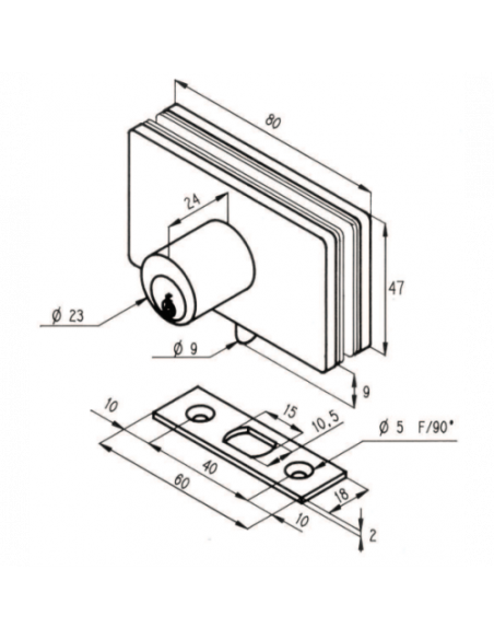 Stremler Assa Abloy Serrure De Vitrine 1450-1456