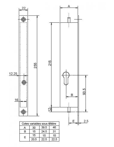Serrure À Larder 2 Points À Tringles Metalux