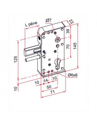 Serrure De Portail En Applique Tirard Série Ga