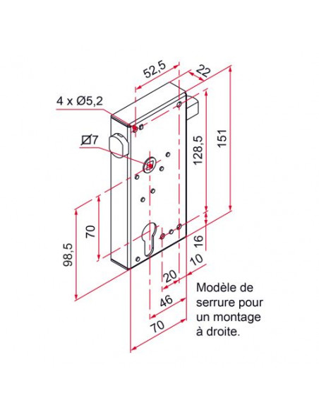 Tirard Serrure De Portail En Applique Série Ge