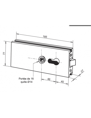 Serrure De Milieu 9045-9043-9044 Metalux