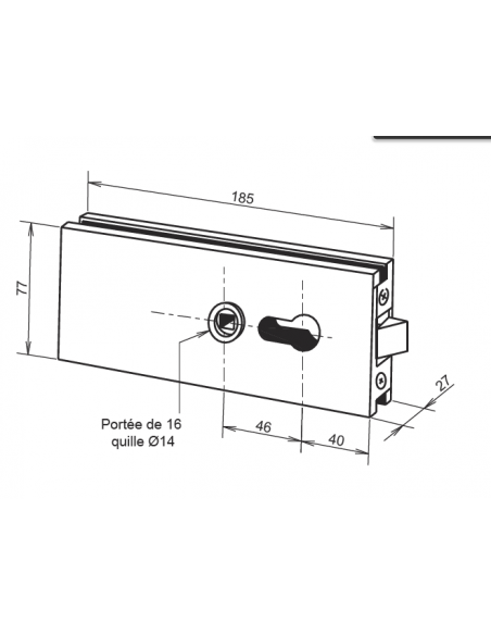 Serrure De Milieu 9045-9043-9044 Metalux