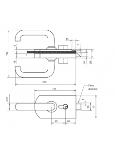 Serrure De Milieu 9845 Metalux 2
