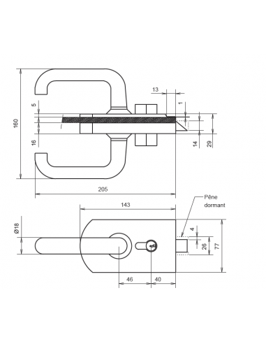 Serrure De Milieu 9845 Metalux