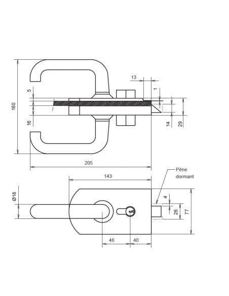 Serrure De Milieu 9845 Metalux