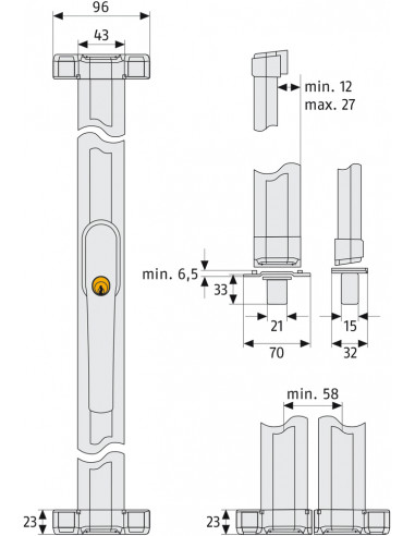 Serrure De Fenêtre À Tringle Fos550