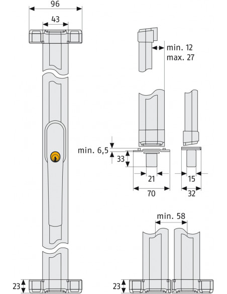 Serrure De Fenêtre À Tringle Fos550