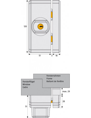 Sécurité Supplémentaire Pour La Fenêtre Fts96