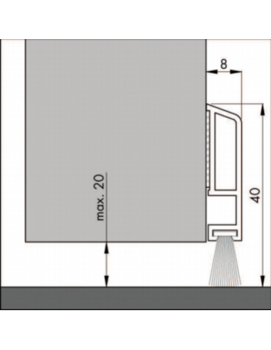 Bas De Porte Adhésif À Brosse Ellen Pds-B-Zk