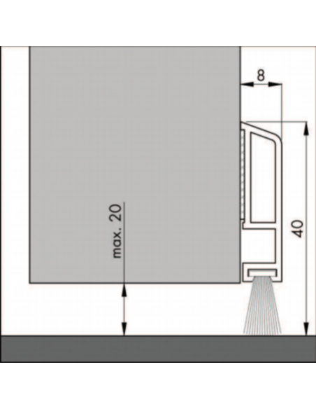Bas De Porte Adhésif À Brosse Ellen Pds-B-Zk