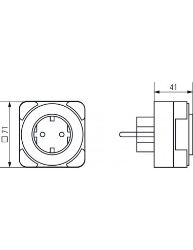 Theben Prise Horloge Timer 26