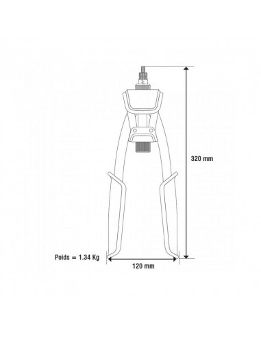 Pince à levier N200 pour écrous à sertir + 150...