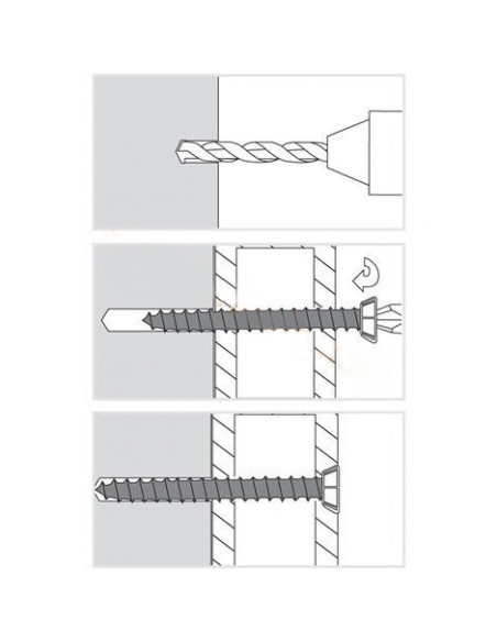 Boite Vis de fixation Béton tête fraisée Scell-it