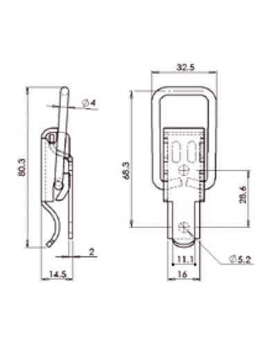 Monin Fermeture à Levier 7003 (Lot de 10)