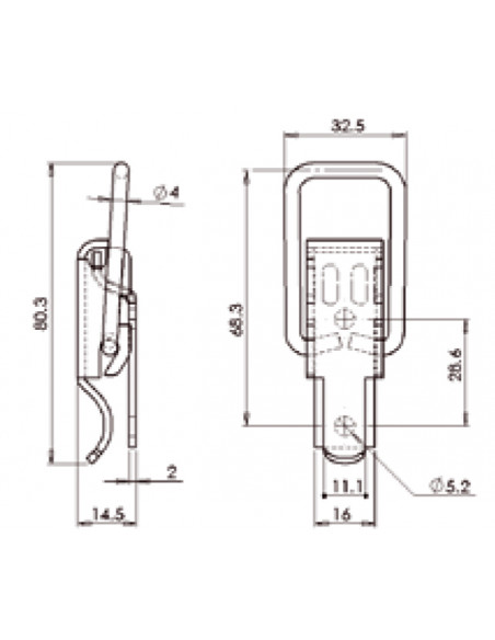 Monin Fermeture à Levier 7003 (Lot de 10)
